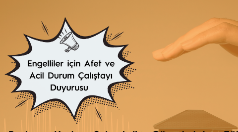 Görselin arka planında, iki elin arasında ev resmi yer almaktadır, Görselin orta alt bölümünde açıklama bölümündeki metin yer almaktadır, görselin sağ alt bölümünde , Hey Akademi logosu, logonun karşısında , heysosyal, sosyal medya ikonları yer almaktadır, görselin sol alt köşesinde, Gören kalpler derneğinin logosu ve Kızılayın Logosu yer almaktadır.